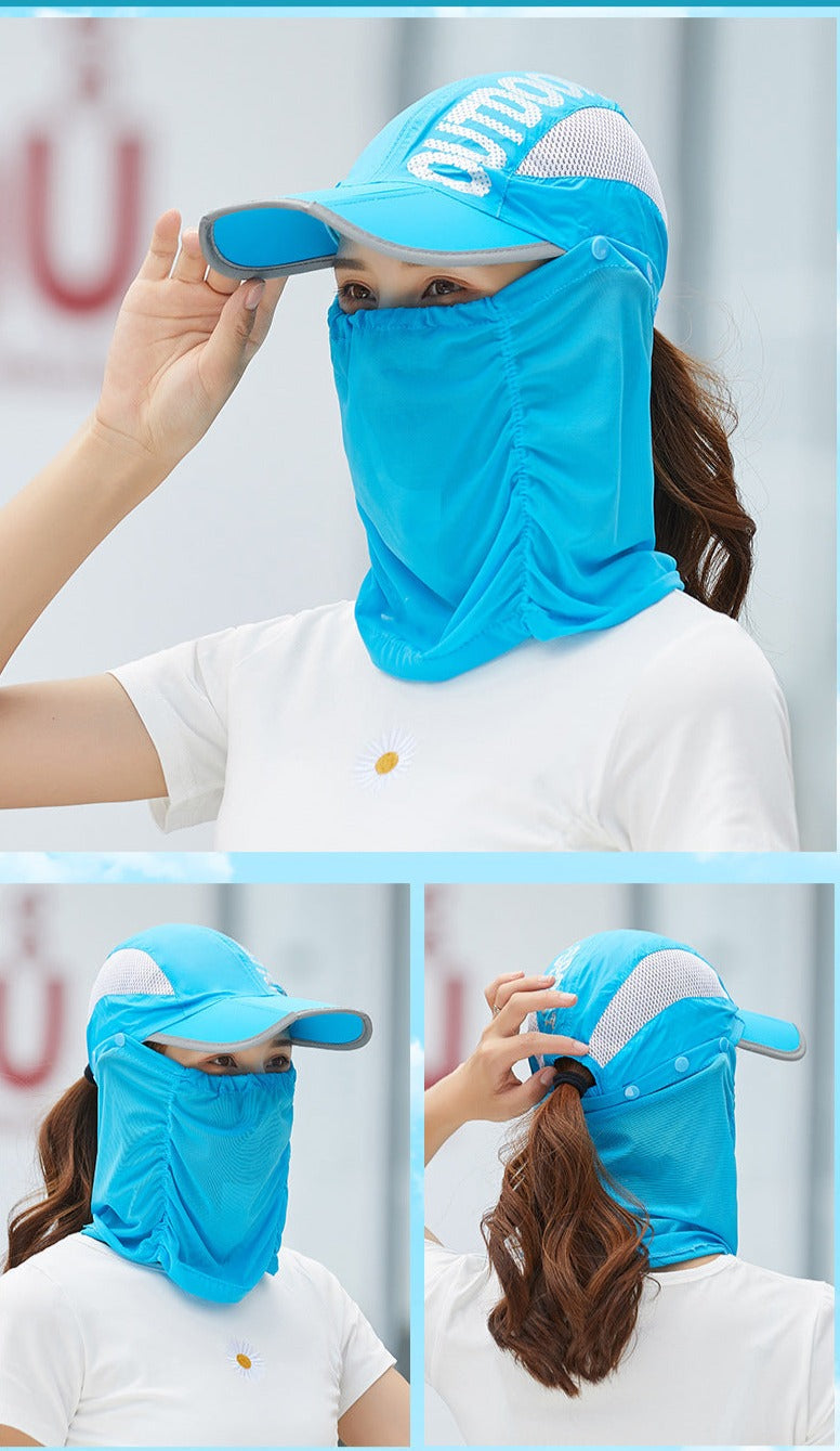 Anti-Ultraviolet Outdoor Breathable Summer Mask Hat - Image 3