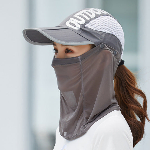 Anti-Ultraviolet Outdoor Breathable Summer Mask Hat - Image 8