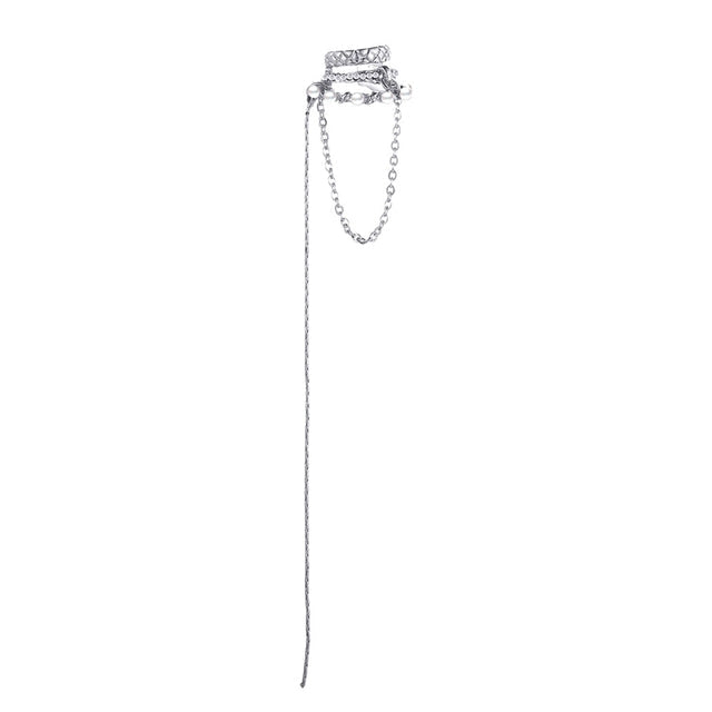Elegant European No Ear Hole Chain Earrings - Image 5