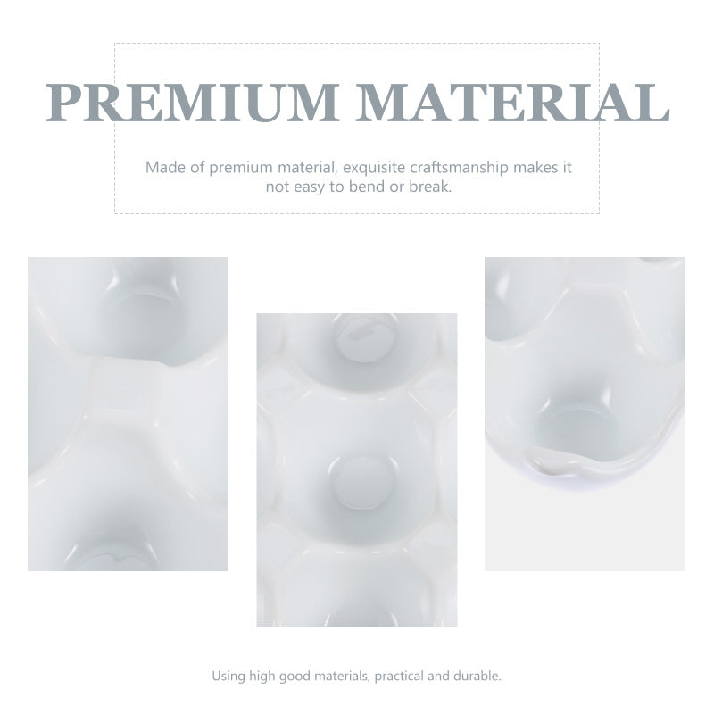 Creative 6 Grids White Ceramic Egg Tray - Image 5