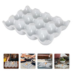 Creative 6 Grids White Ceramic Egg Tray