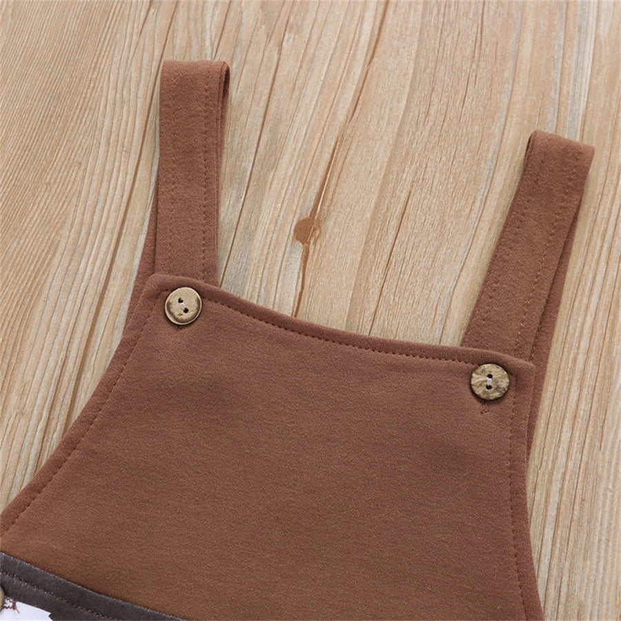 Baby Cowboy Hat+Bodysuit+Scarf Outfit Suit - Image 3