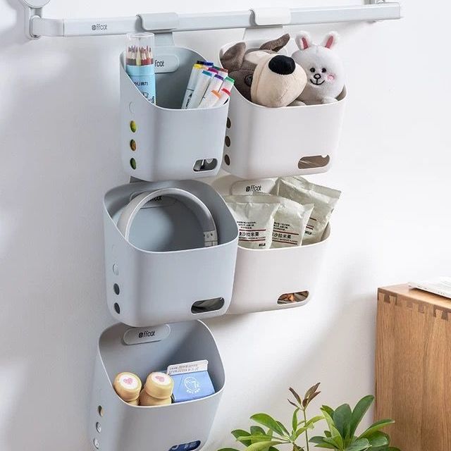 Wall-Mounted Simple Hanging Stackable Storage Basket