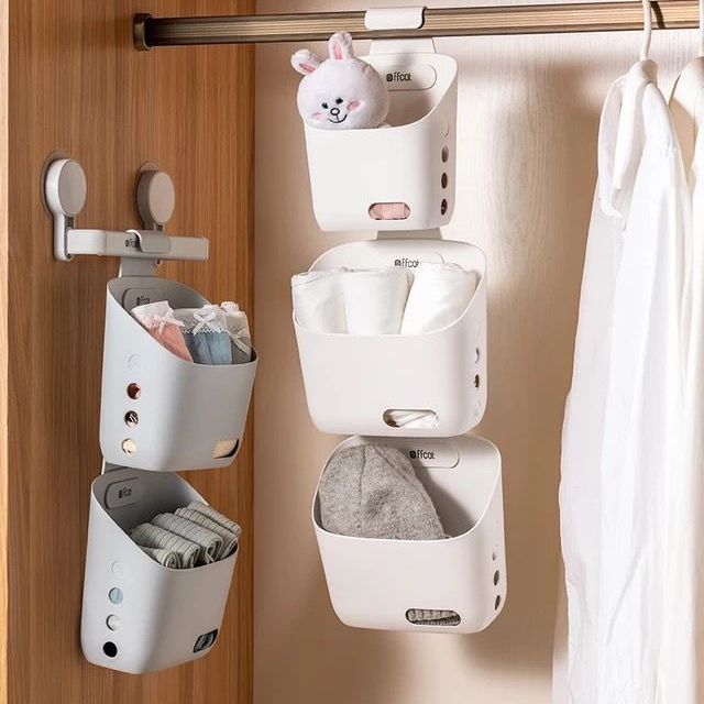 Wall-Mounted Simple Hanging Stackable Storage Basket - Image 1