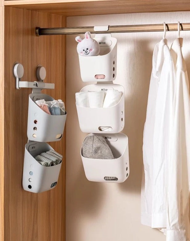 Wall-Mounted Simple Hanging Stackable Storage Basket - Image 5