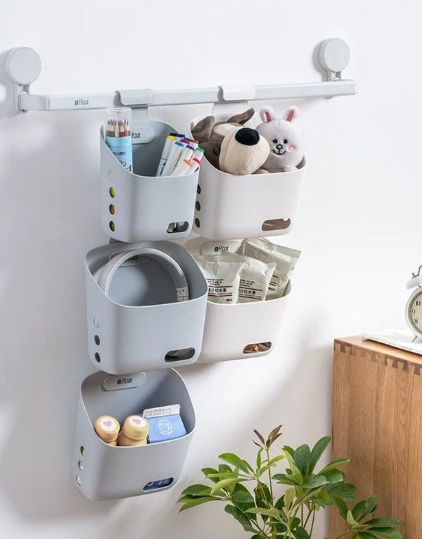 Wall-Mounted Simple Hanging Stackable Storage Basket