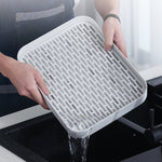 Double Layer Easy Clean Dish Drainer Tray