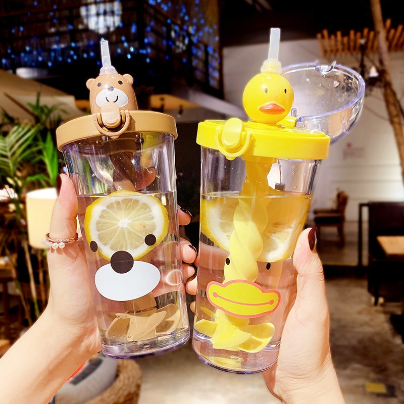 Mini Animals Cartoon Mixing Water Cup - Image 12