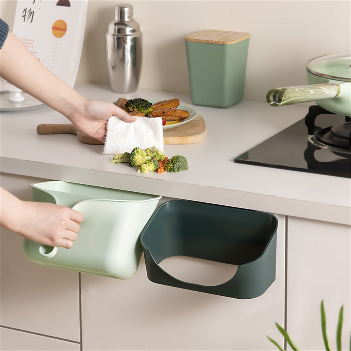 Cabinet Door Removable Kitchen Trash Can