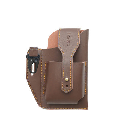 Retro Leather Multifunctional Phone Holder Waist Bag - Image 6
