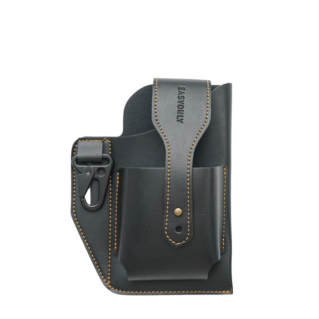 Retro Leather Multifunctional Phone Holder Waist Bag - Image 9