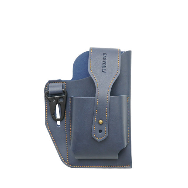 Retro Leather Multifunctional Phone Holder Waist Bag - Image 7