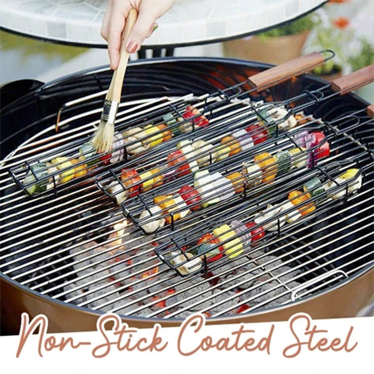 Barbecue Grilling Kebabs Basket