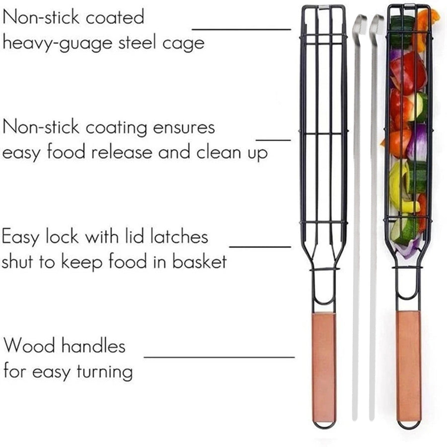 Barbecue Grilling Kebabs Basket - Image 7