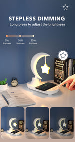 Moon Star Wireless Charging Night Lamp