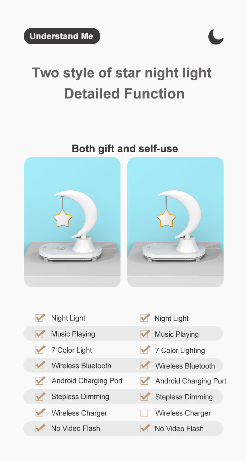 Moon Star Wireless Charging Night Lamp - Image 12