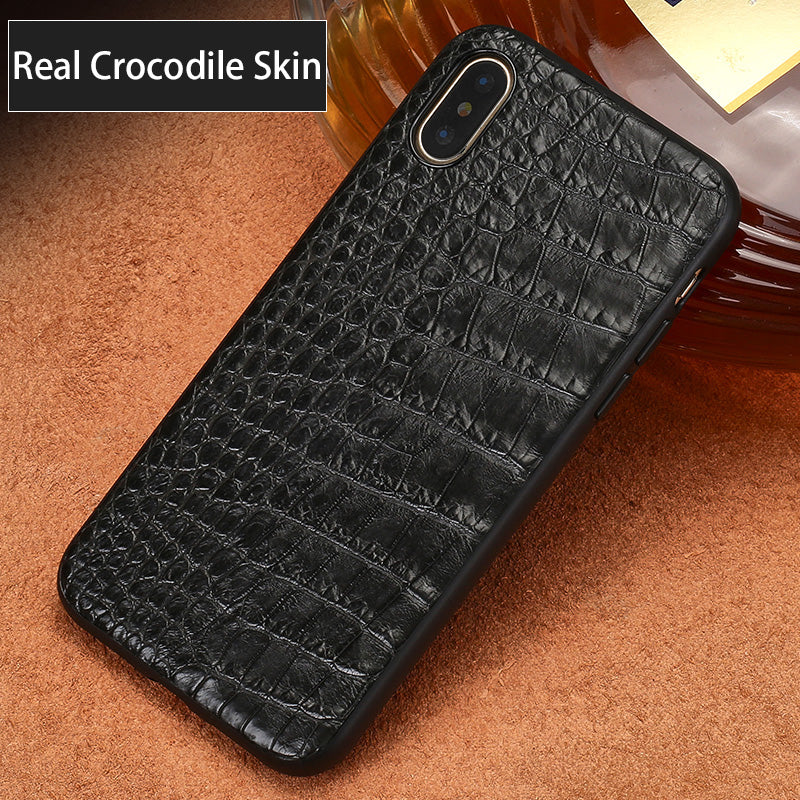 Luxury Real Crocodile Leather Case For Iphone Models - Image 0