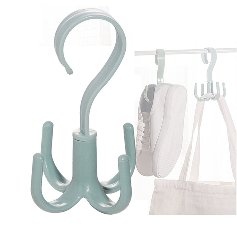 Rotating Four-Claw Wardrobe Organizer Hanger