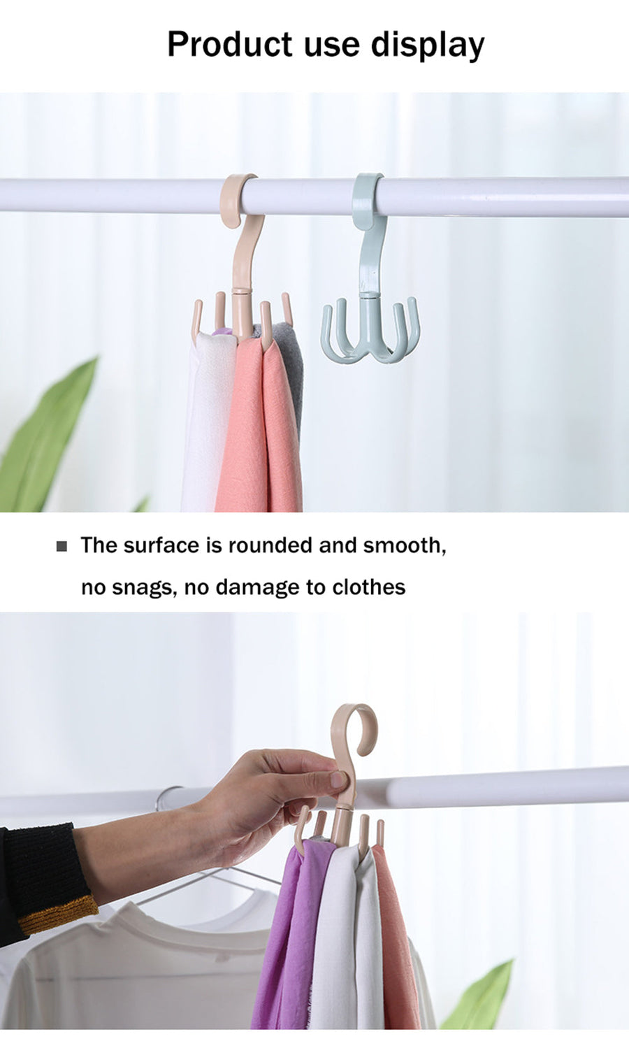 Rotating Four-Claw Wardrobe Organizer Hanger - Image 5