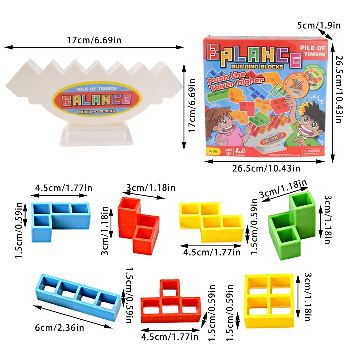 Block Stacking Puzzle Kids Balance Game