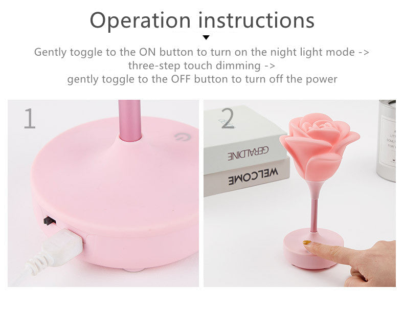 Rose Flower Romantic Touch Night Light– Mavigadget