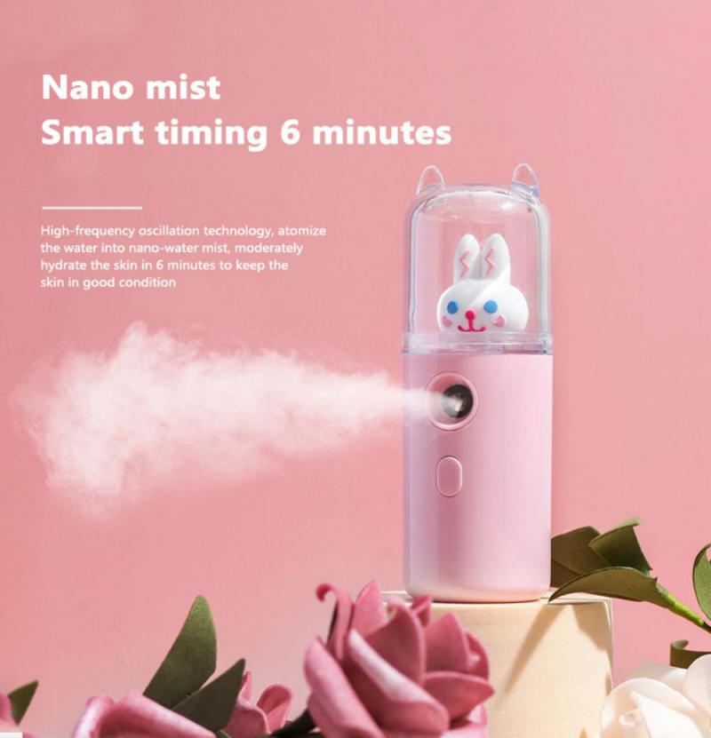 USB Cartoon Animal Rechargeable Mini Face Steamer - Image 1