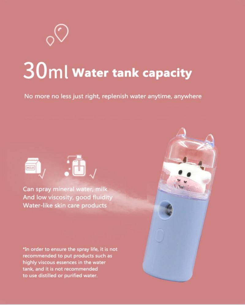 USB Cartoon Animal Rechargeable Mini Face Steamer - Image 14