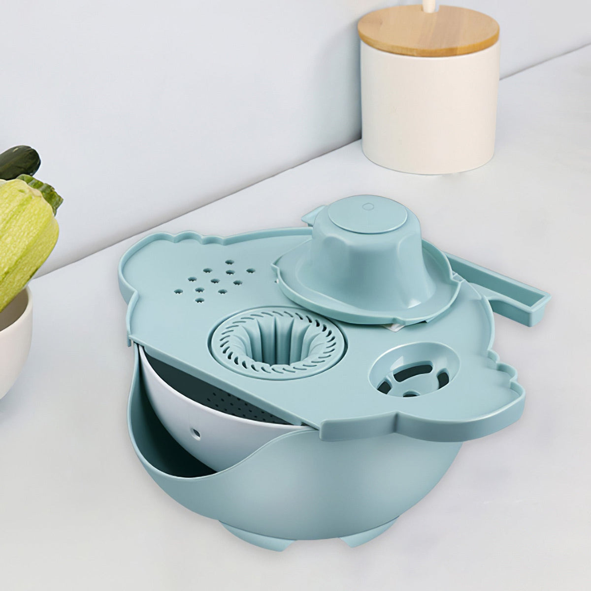 All-in-One Drain Basket Vegetable Grater