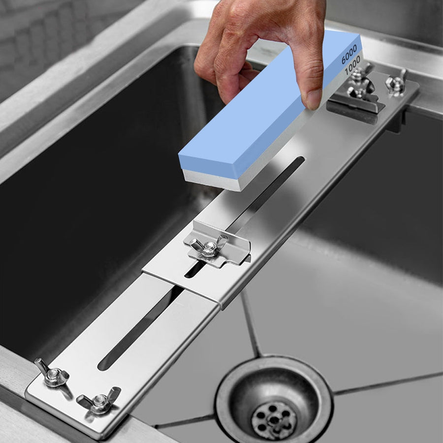 Adjustable Stone Base Sink Knife Sharpener Holder - Image 5