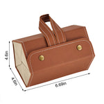 Folding Leather Travel Eyeglasses Organizer