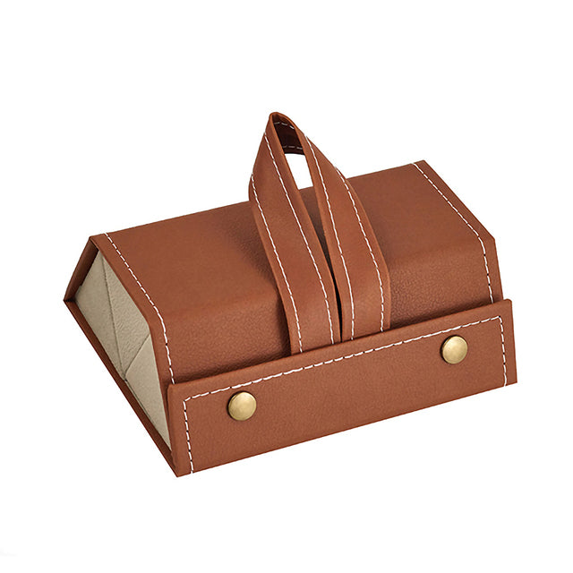 Folding Leather Travel Eyeglasses Organizer - Image 9