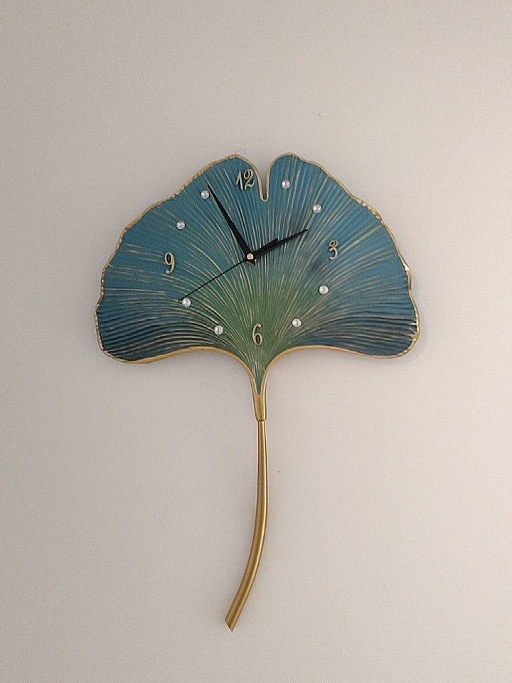 Elegant Leaf Wall Silent Clock - Image 4