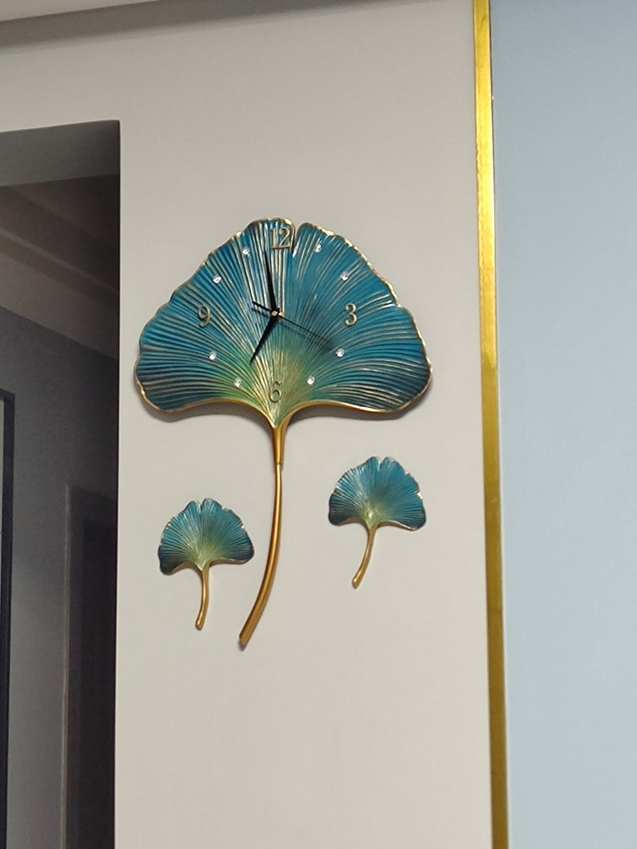 Elegant Leaf Wall Silent Clock - Image 5