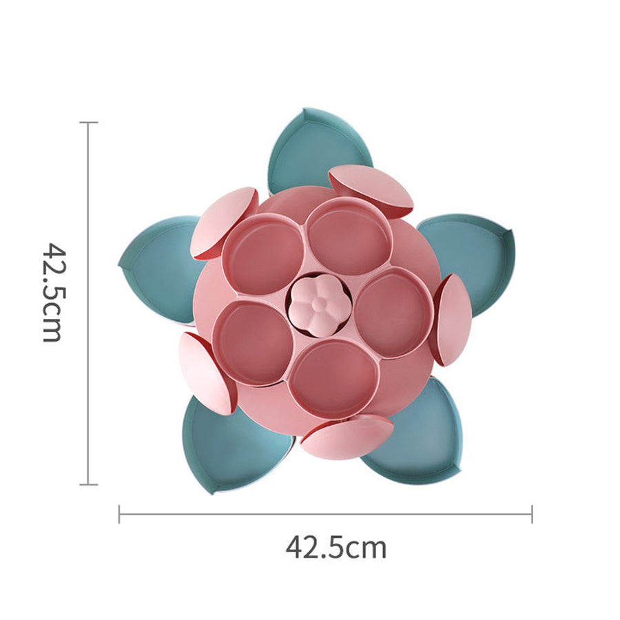 Two-Layer Rotating Flower Candy Snack Box - Image 2