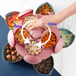 Two-Layer Rotating Flower Candy Snack Box