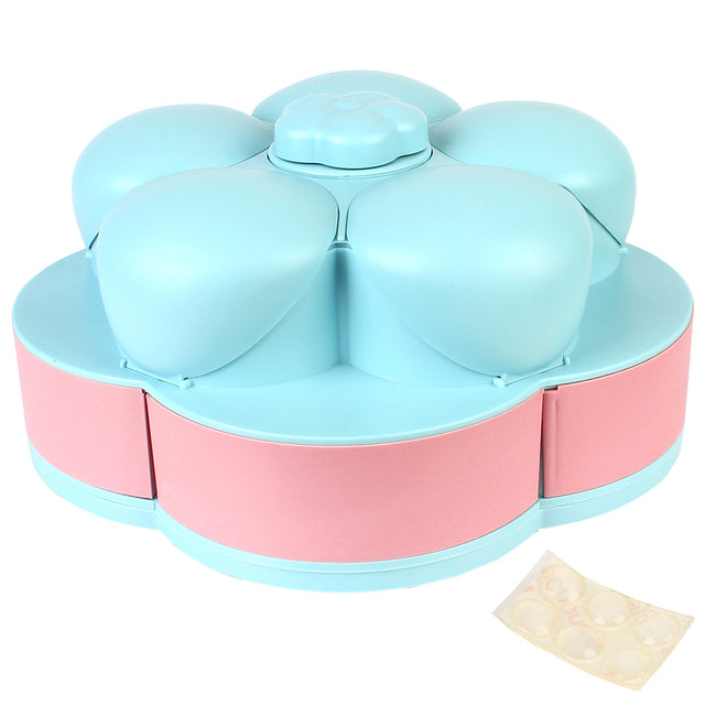 Two-Layer Rotating Flower Candy Snack Box