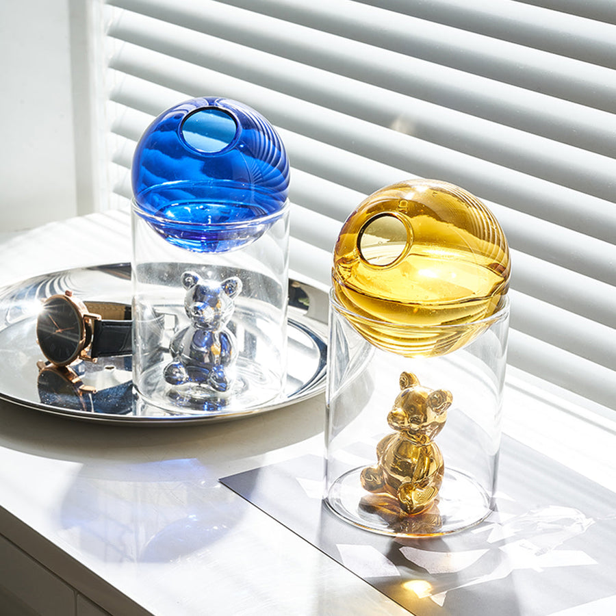 Transparent Double Glass Terrarium Art Vase - Image 0