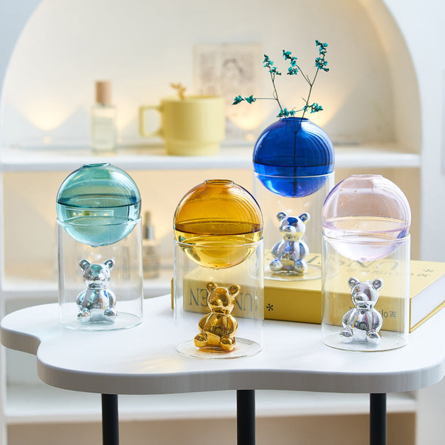 Transparent Double Glass Terrarium Art Vase - Image 4