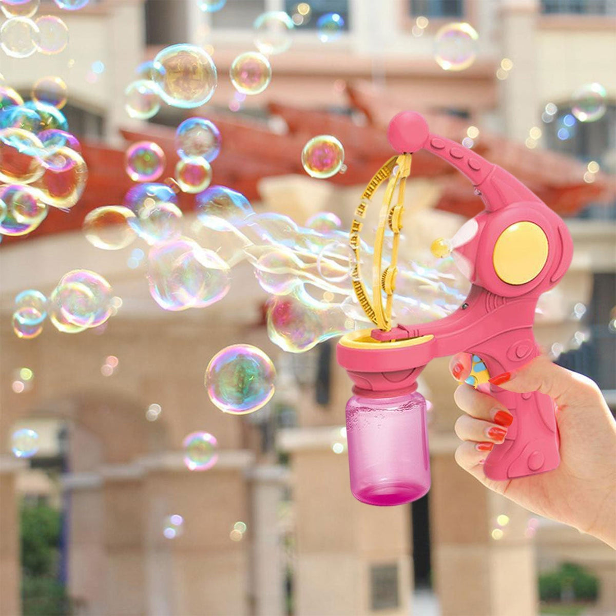 Automatic Flower Bubble Blower Machine Toy