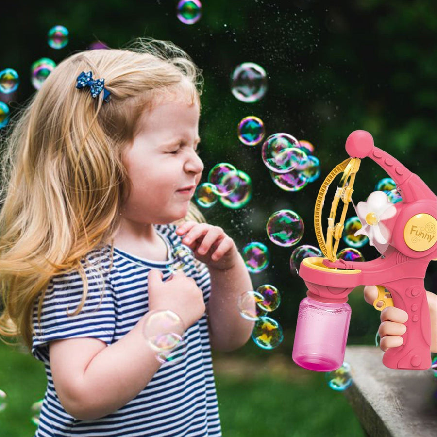 Automatic Flower Bubble Blower Machine Toy - Image 3