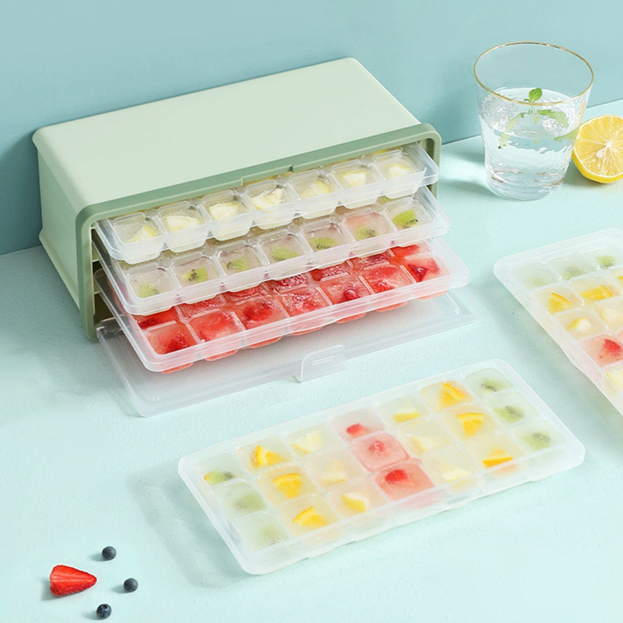 Three-Layer Ice Cube Tray Box - Image 0