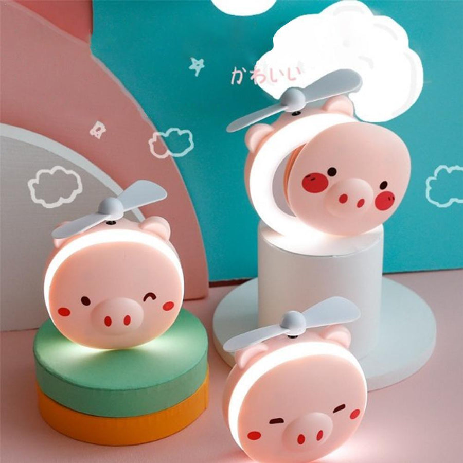 Rechargeable Piggy Mini Led Makeup Light Mirror - Image 0