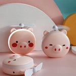 Rechargeable Piggy Mini Led Makeup Light Mirror