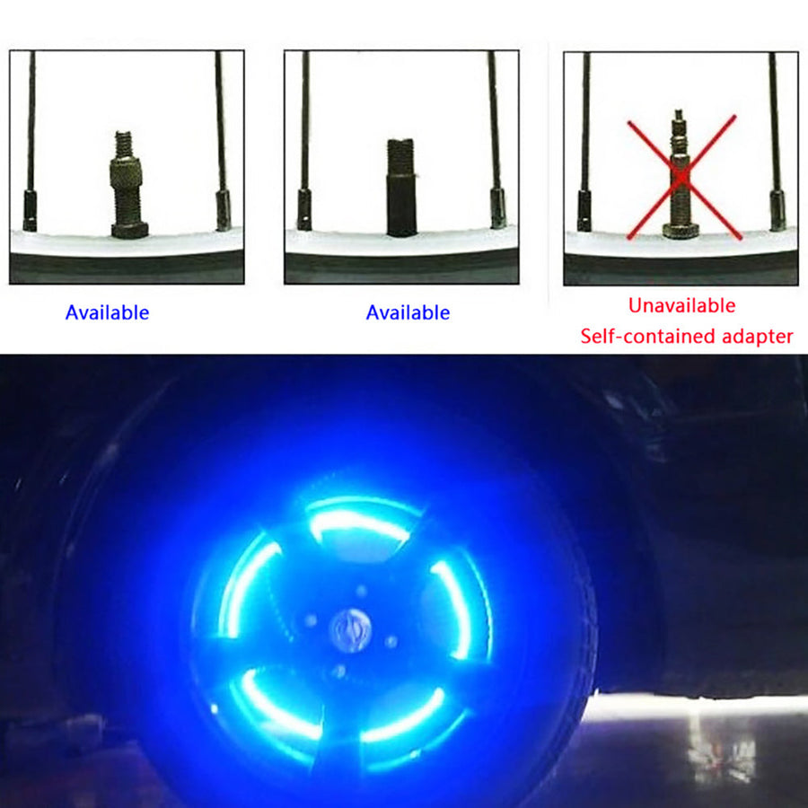 2pcs Car Bike Tire Valve Cap Lights - Image 2