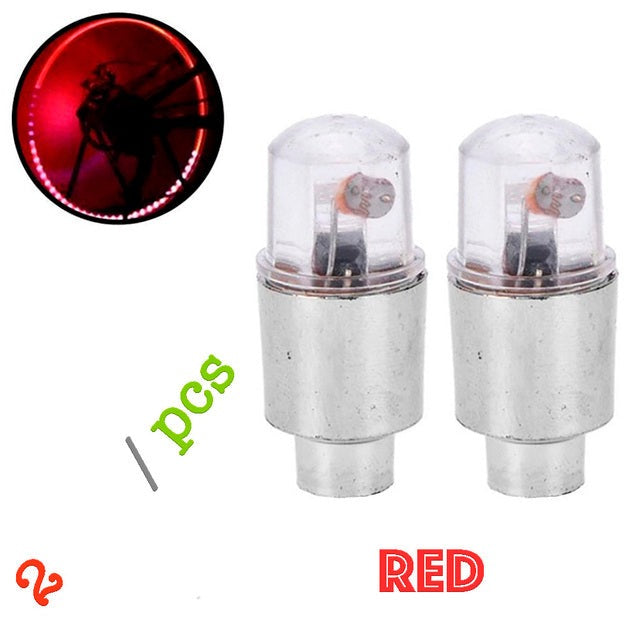 2pcs Car Bike Tire Valve Cap Lights