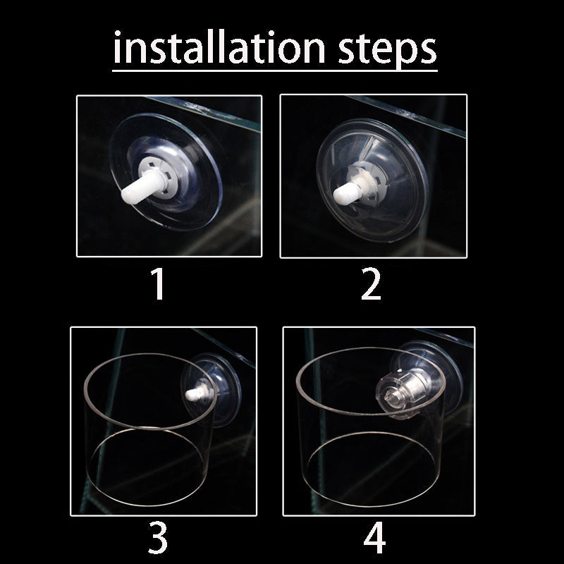 Aquarium Transparent Suction Fish Feeder