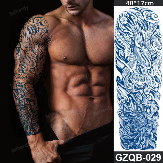 Long Lasting Full Arm Sleeve Tattoo Sticker - Image 13