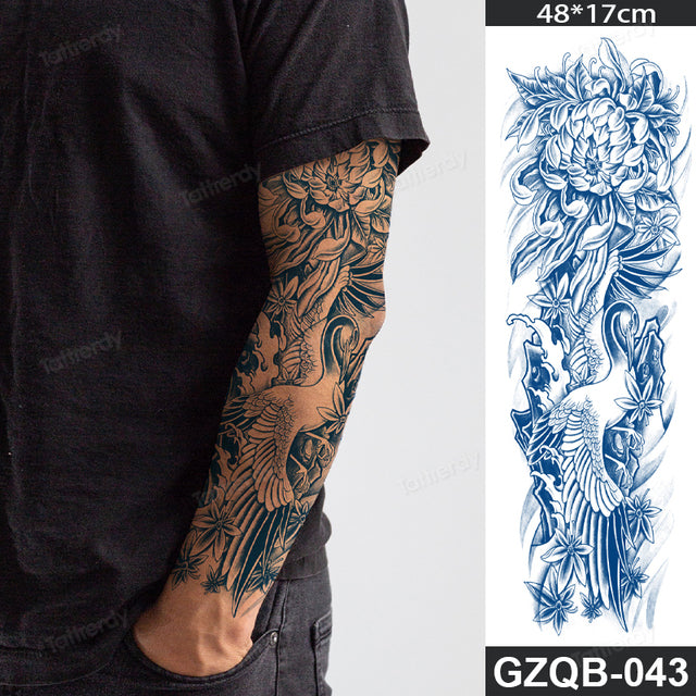 Long Lasting Full Arm Sleeve Tattoo Sticker - Image 24