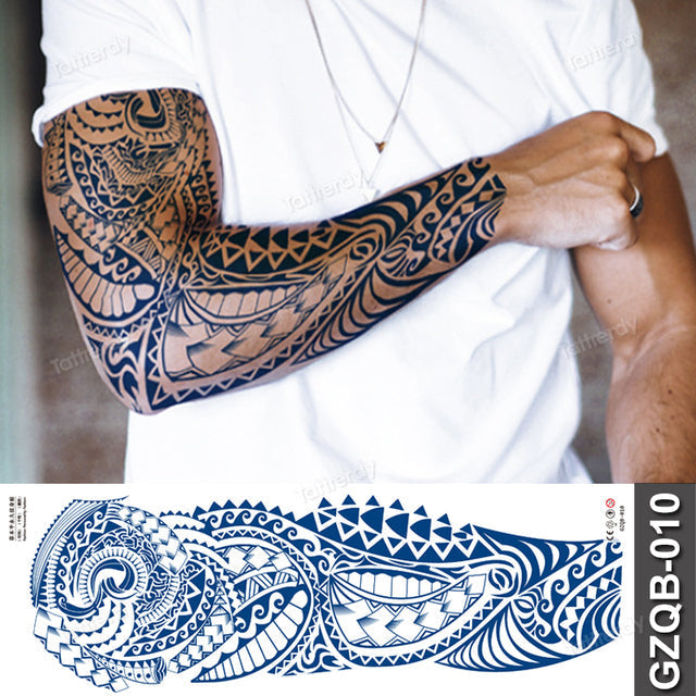 Long Lasting Full Arm Sleeve Tattoo Sticker - Image 12