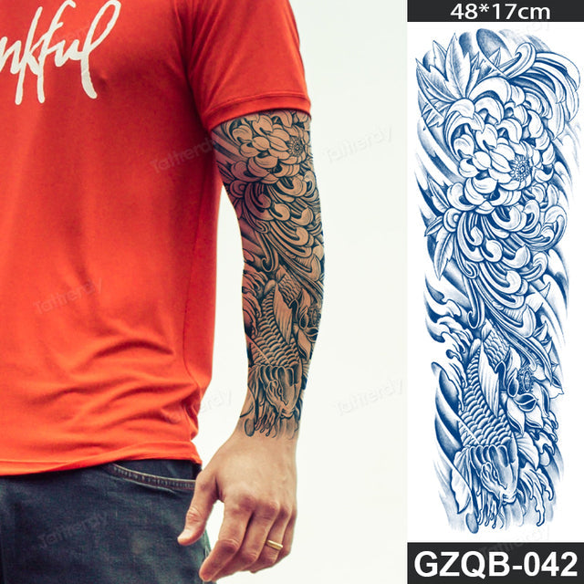 Long Lasting Full Arm Sleeve Tattoo Sticker - Image 9